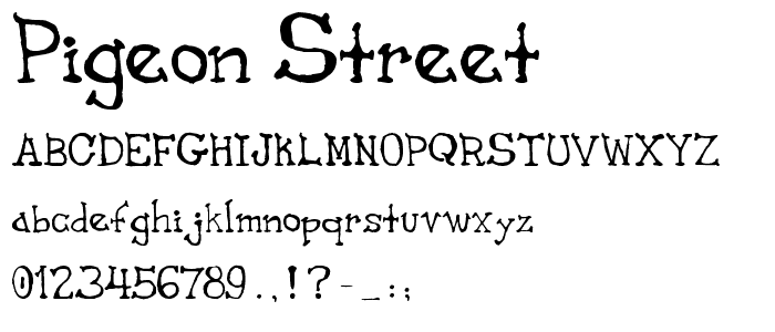 Pigeon Street font